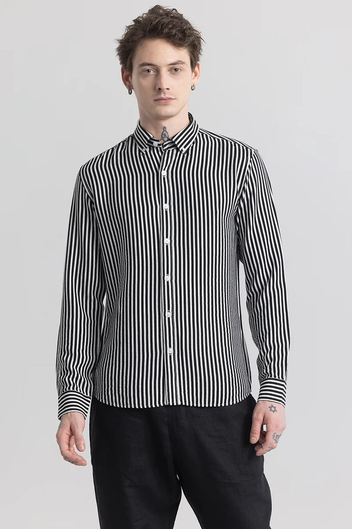 Stripehaven Black Striped Shirt