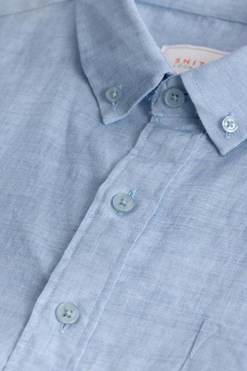 Camric Blue Linen Shirt