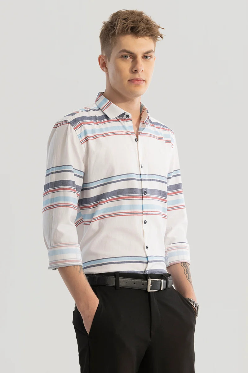 White Stripes Slim Fit Shirt