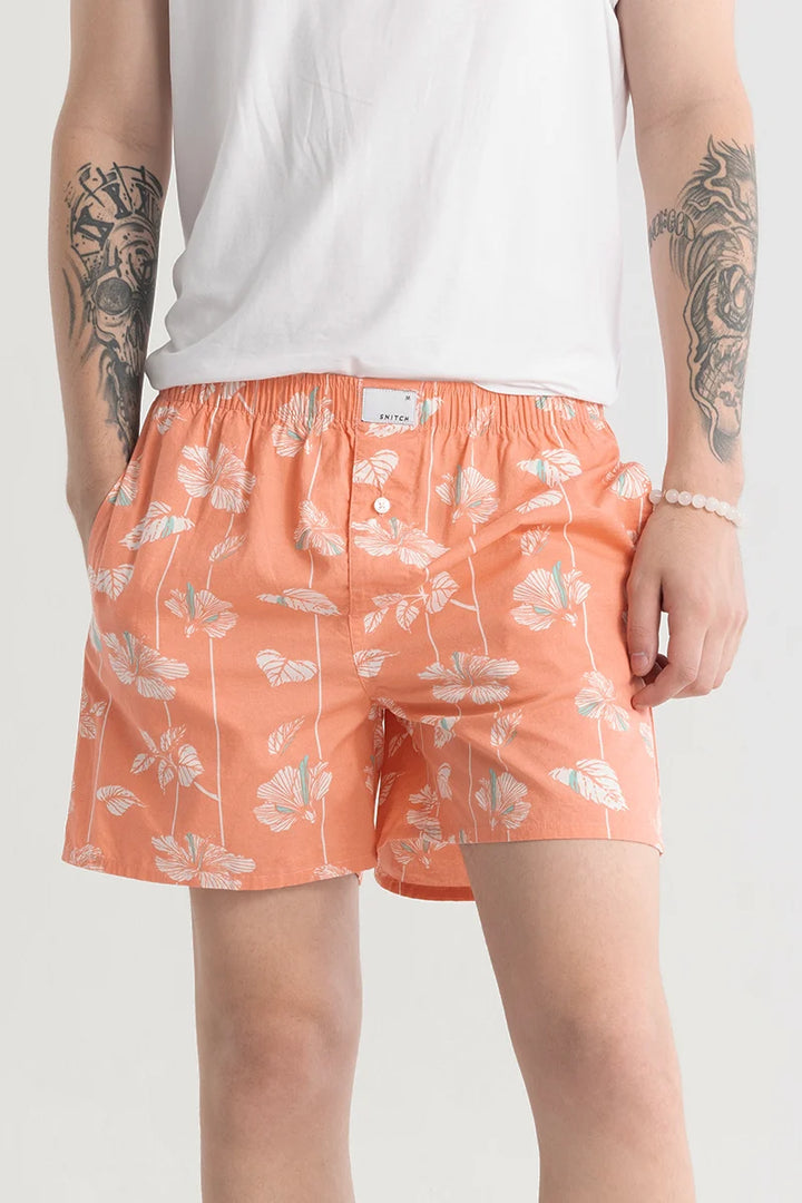 Eivind Floral Peach Boxer