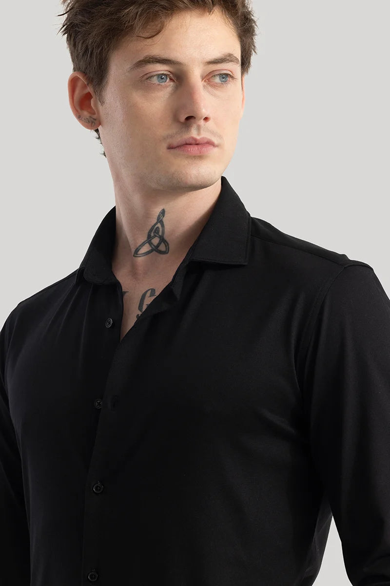 Ulrik Black Plain Shirt