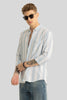 Pulse Light Blue Stripes Linen Shirt