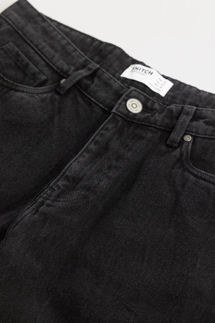 Refined Charcoal Black Relaxed Fit Jeans