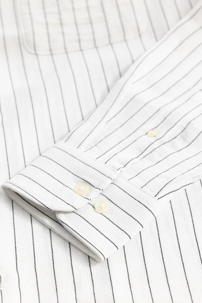 Linen Line White Stripe Shirt