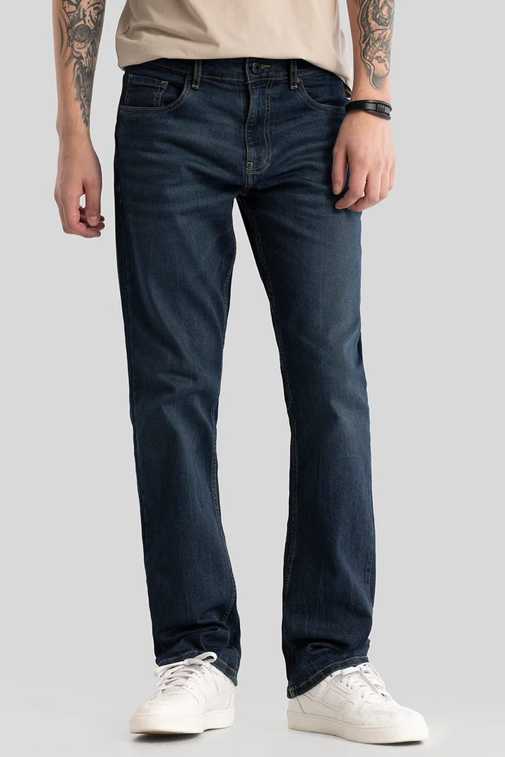 Kari Spruce Blue Straight Fit Jeans