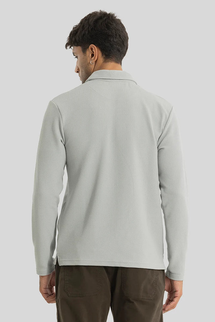 Jetter Light Grey Plain T-Shirt