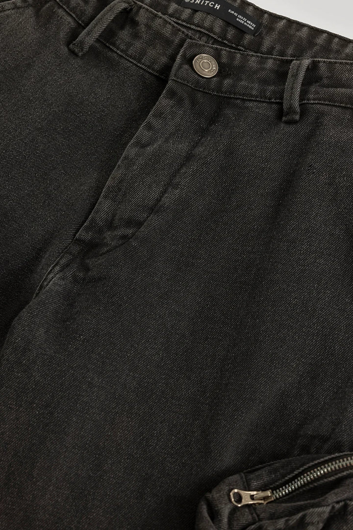 Genevieve Charcoal Grey Cargo Shorts