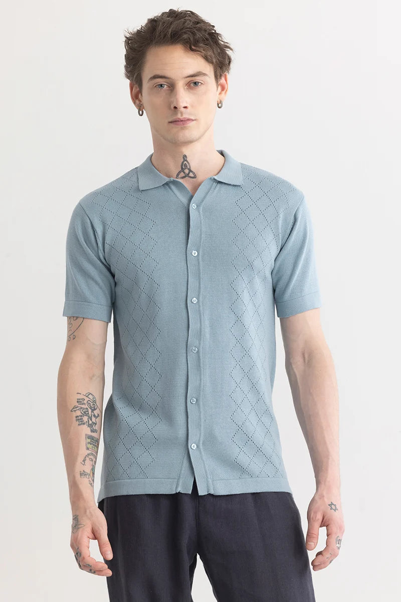 Stitcharo Blue Knitted Shirt