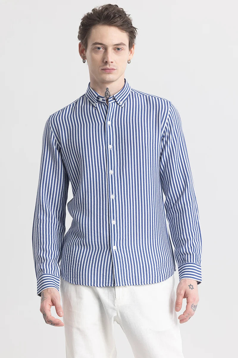 Stripehaven Blue Striped Shirt