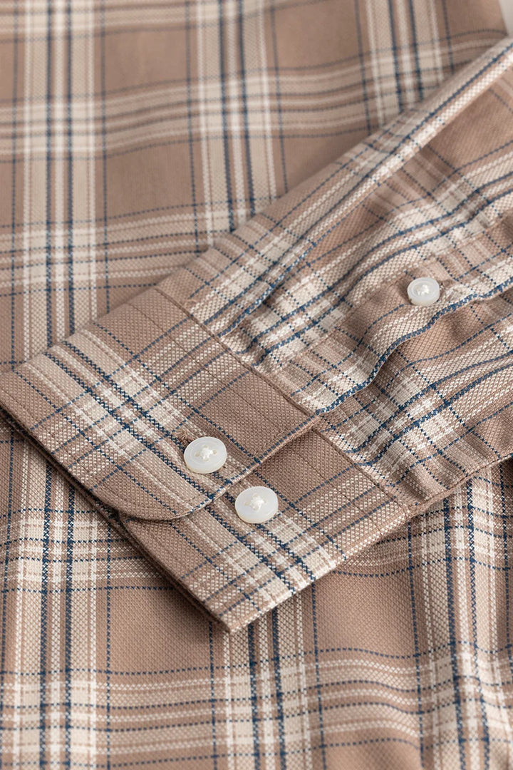 Raimondo Light Brown Checks Shirt