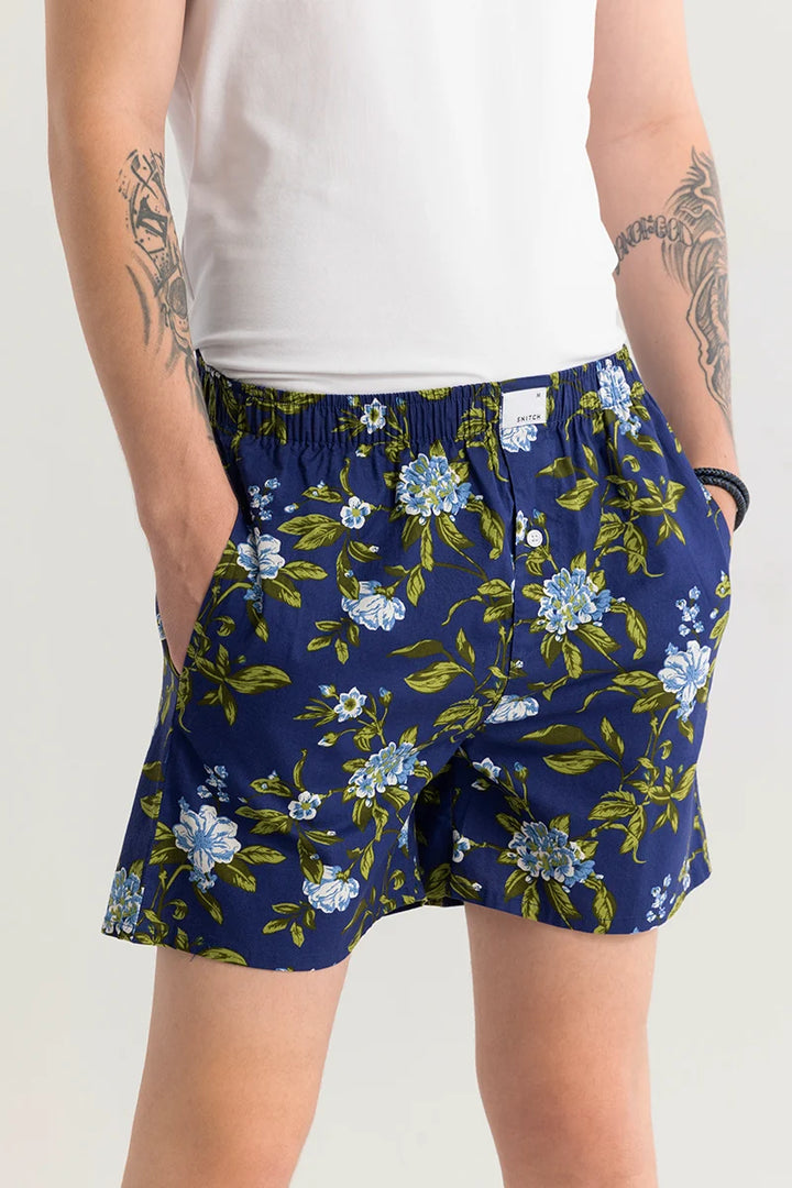 Eivind Floral Blue Boxer