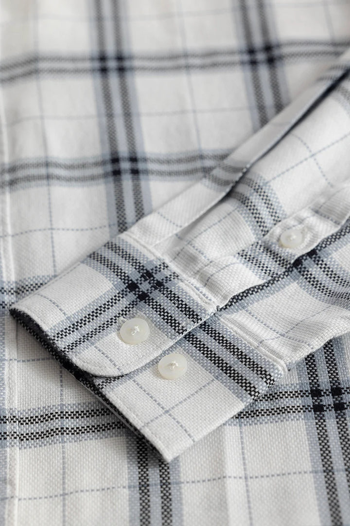 Fleur White Checks Shirts