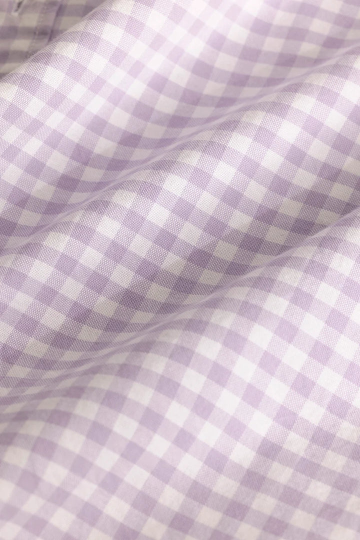 Lavender Oxford Checks Plus Size Shirt