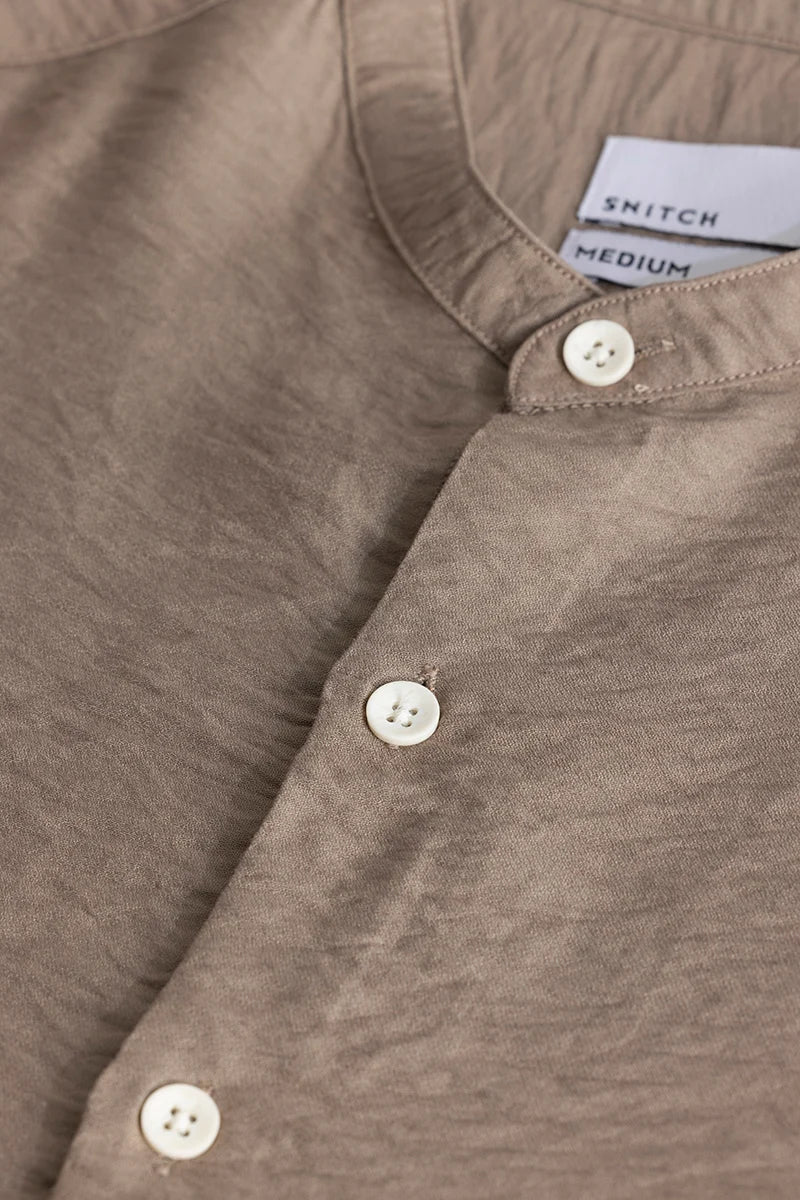 CharmShirt Beige Plain Shirt