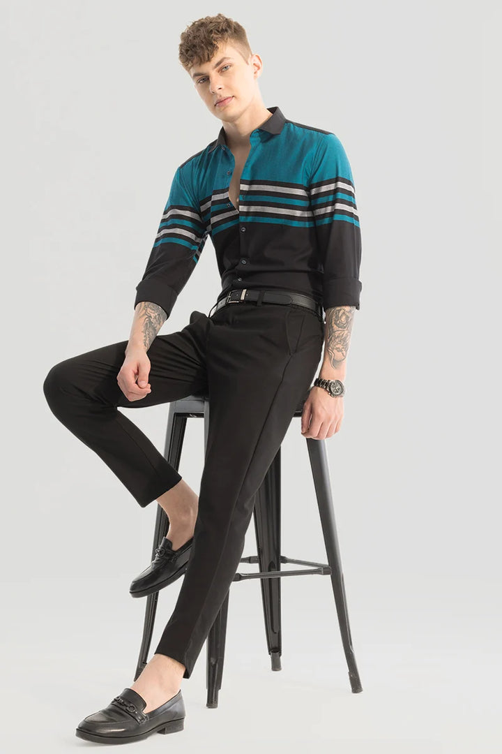 Black Stripes Slim Fit Shirt