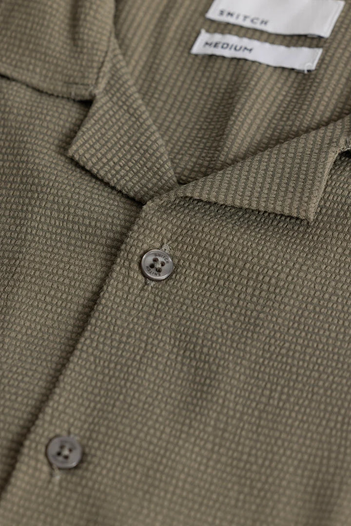 Daphne Olive Plain Shirts