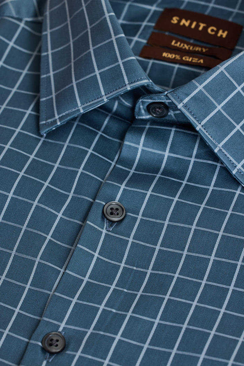 Blue Checks Slim Fit Shirt