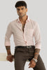 Claudio Light Pink Plain Linen Shirt