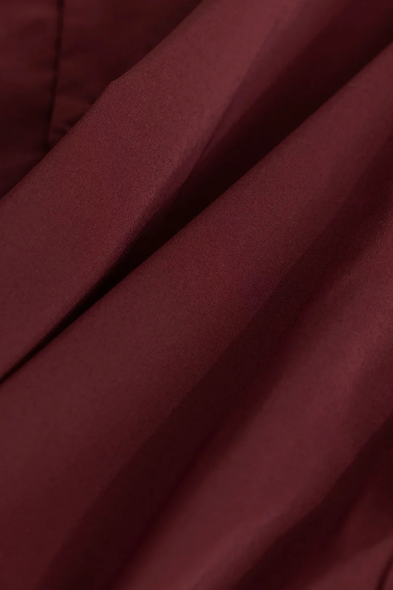 Quinnie Maroon Plain Shirt