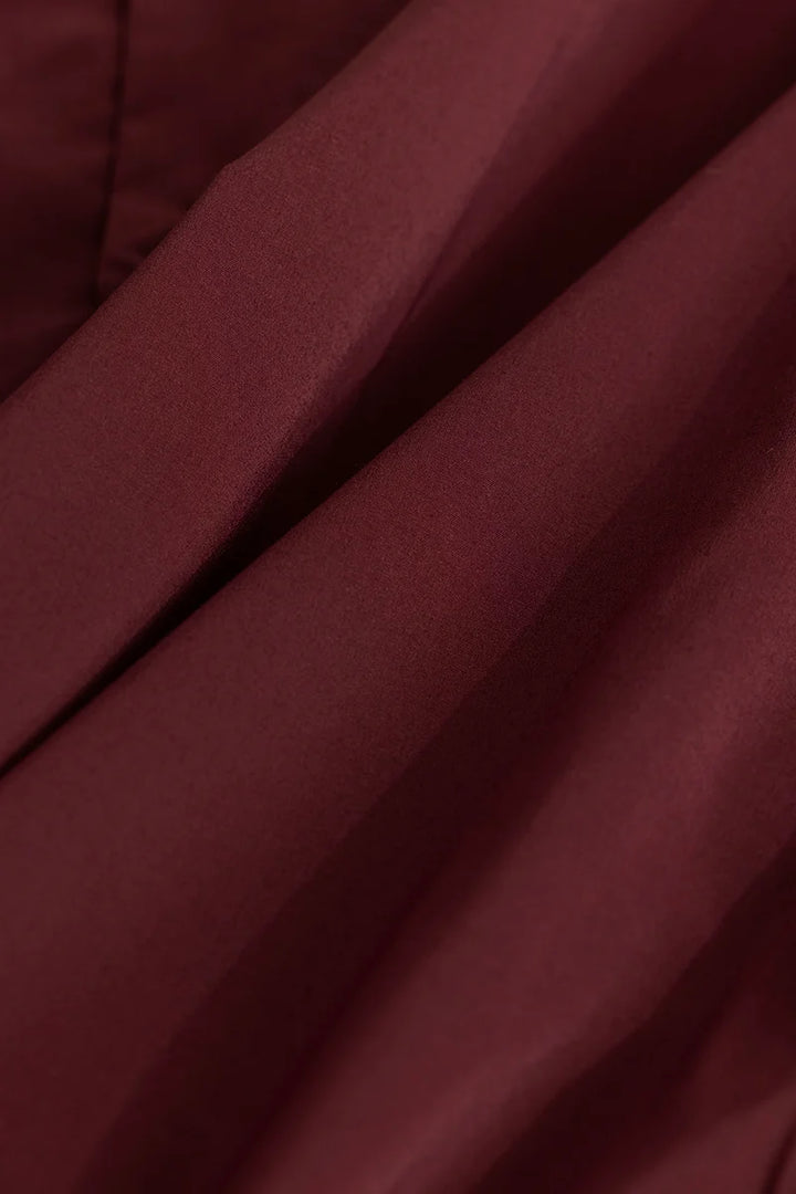 Quinnie Maroon Plain Shirt