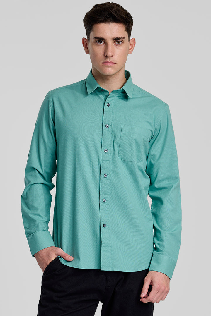 Turquoise Slim FIt Shirt