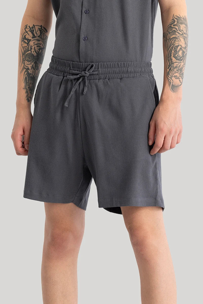 Daphne Charcoal Grey Plain Shorts