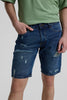 Indigo Regular Fit Denim Shorts