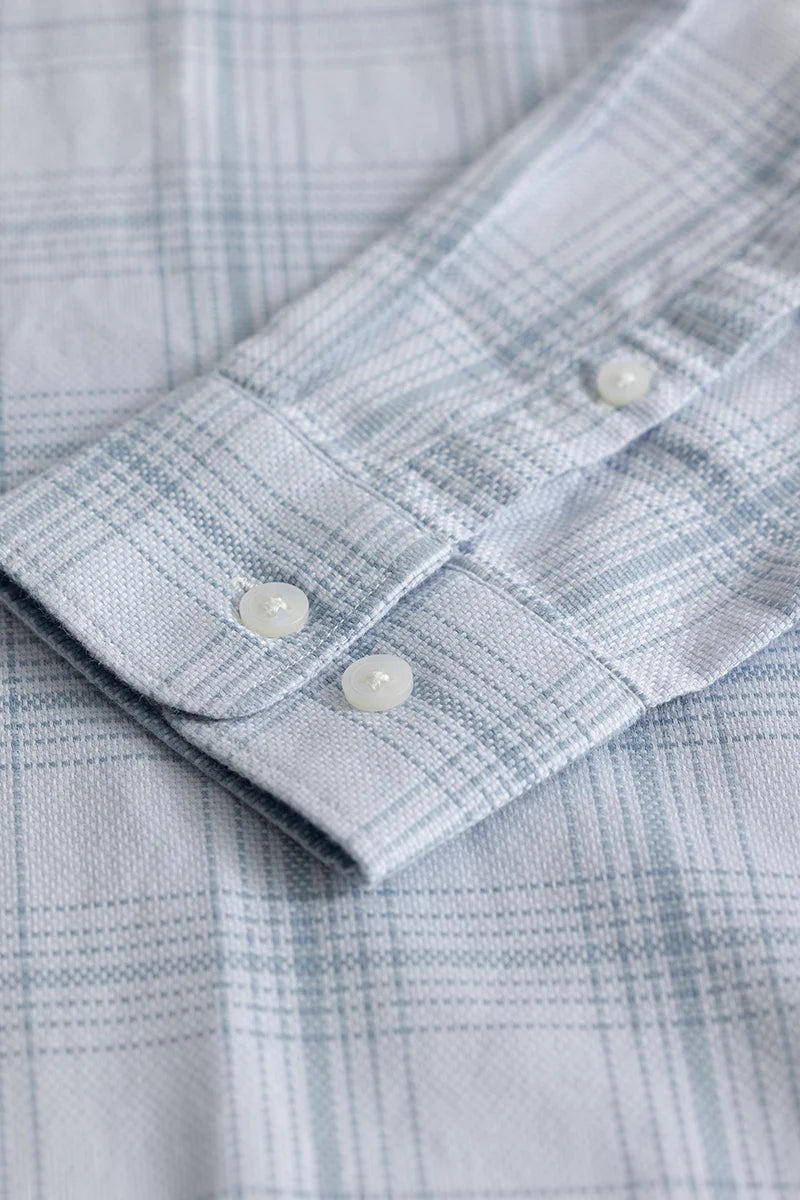 Fleur Sky Blue Checks Shirts