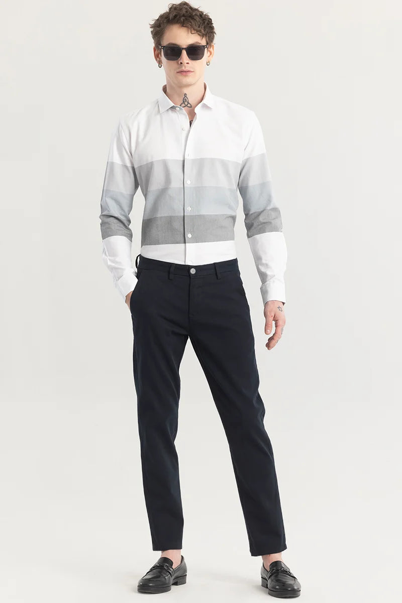 Shadient Stripe White Shirt