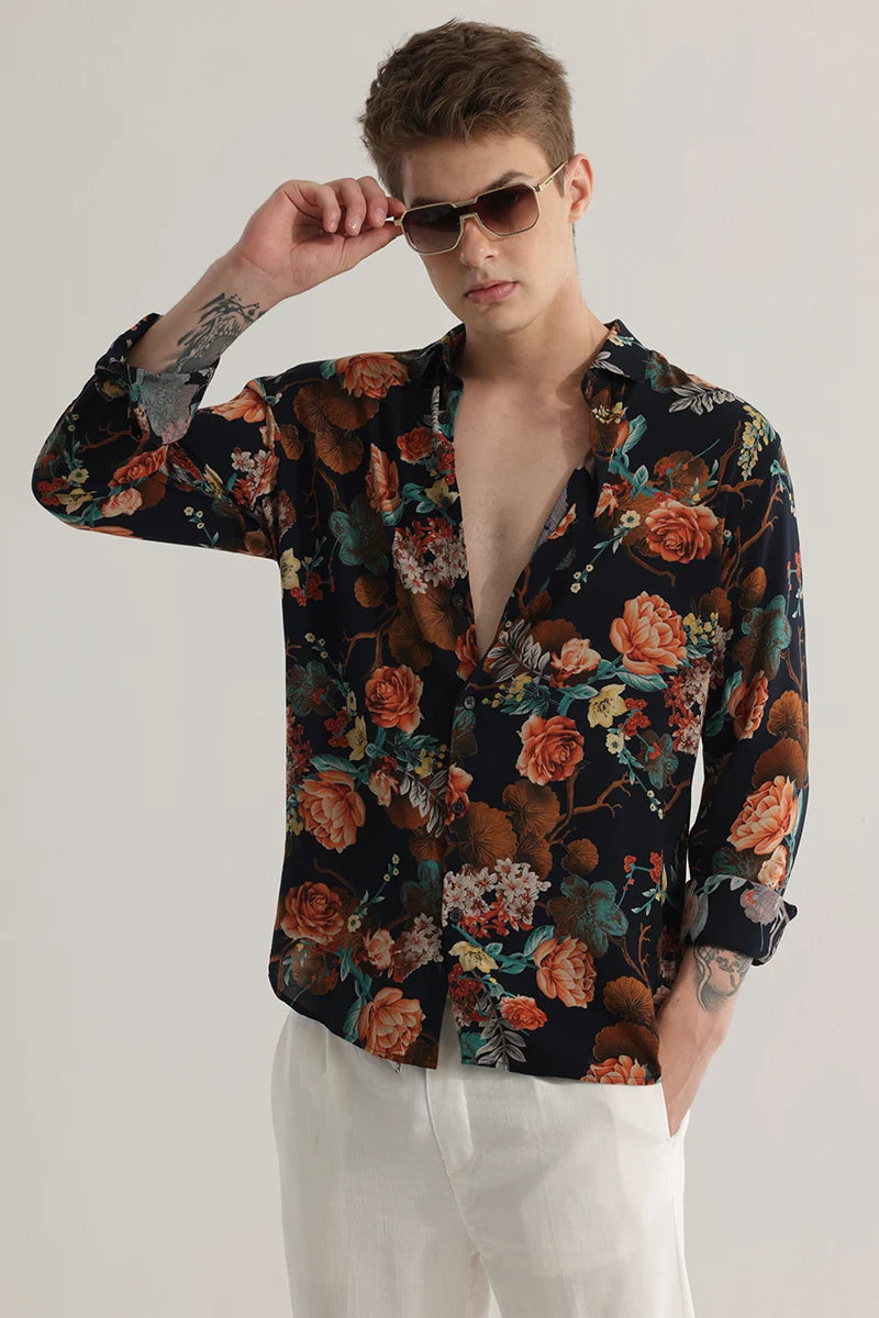 Floratique Black Shirt