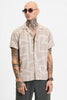 Beige Geometric Box Fit Shirt