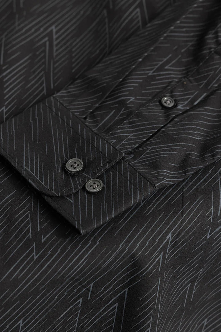 Mauro Black Geometric Shirt