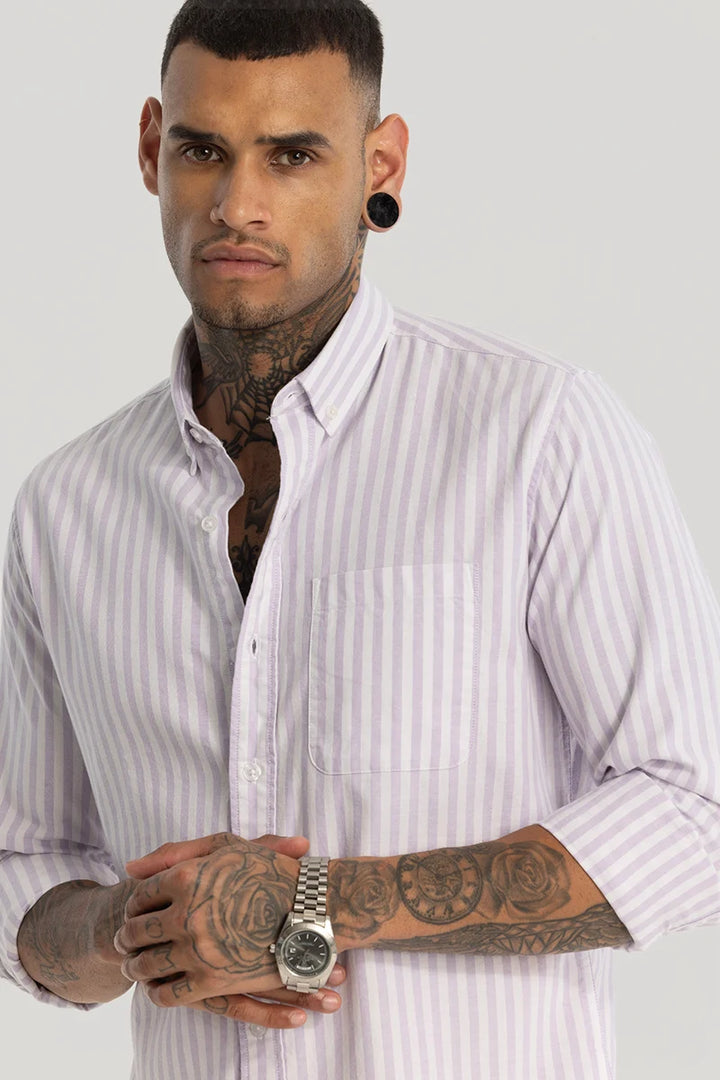 Lavender Oxford Stripes shirt