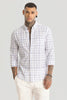 Light Blue Checks Linen Blend Shirt