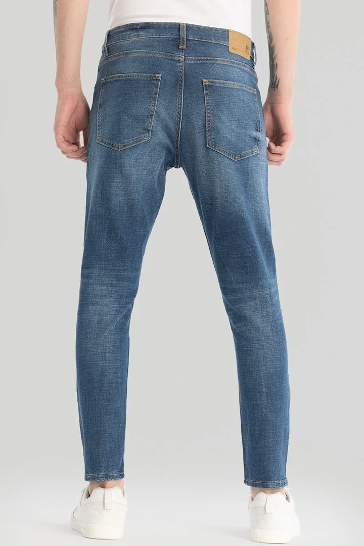 Blue Plain Skinny Fit Jeans