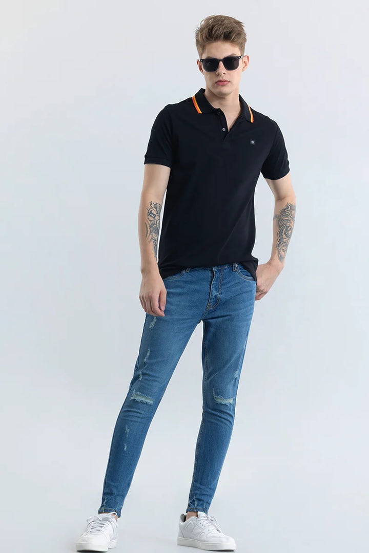 Nadia Black Polo T-Shirt