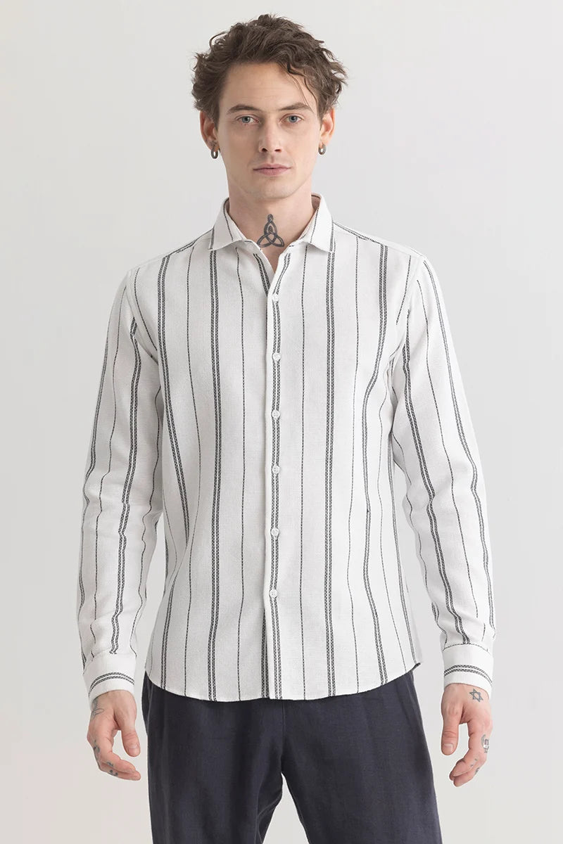 Stripient Stripe White Shirt