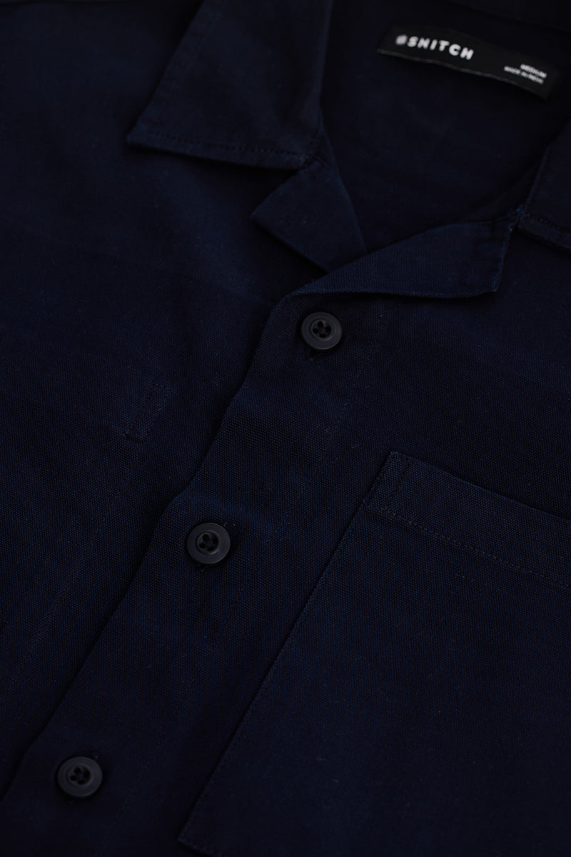 Navy Relaxed Fit Overshirt