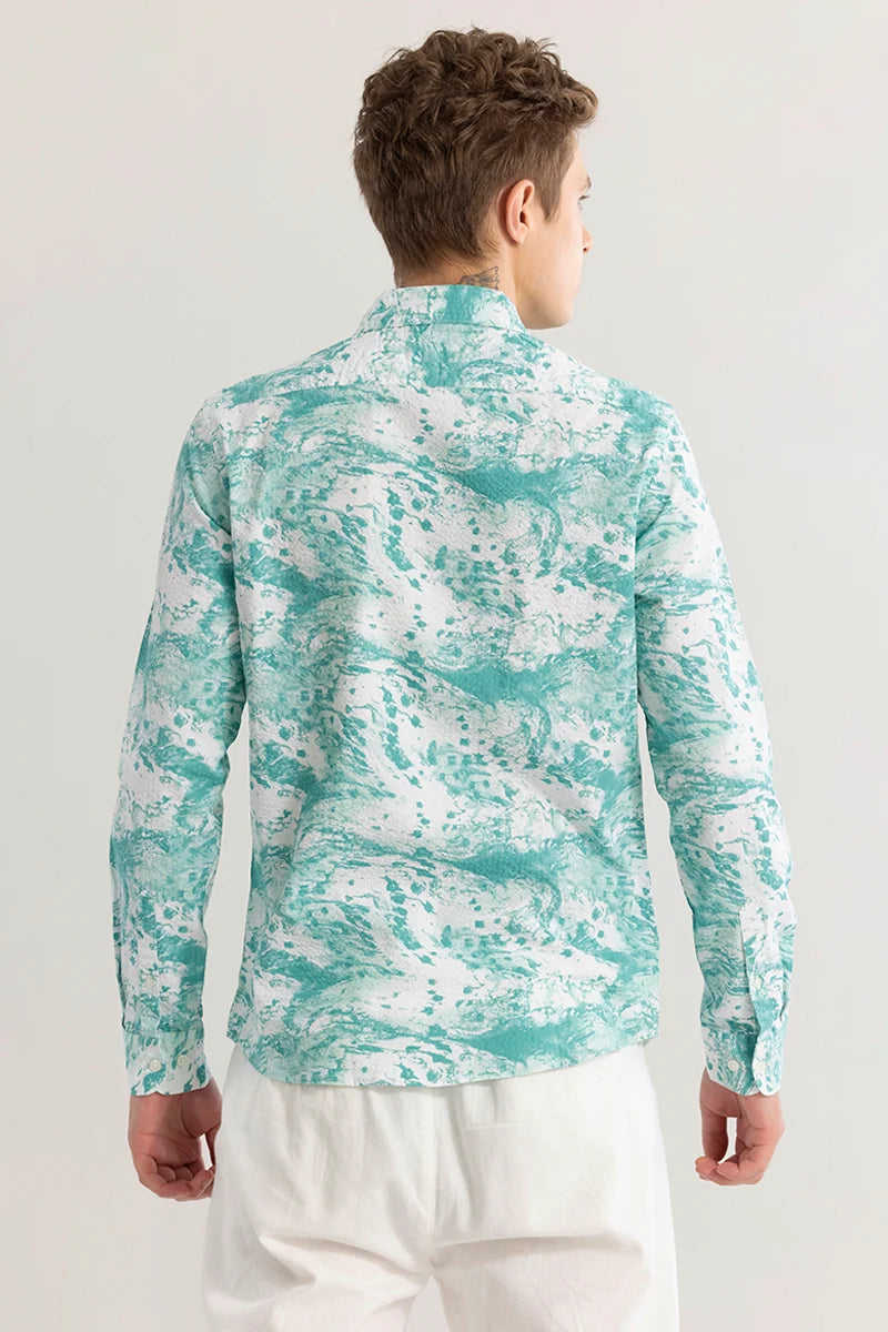 Aquarelli Abstract Blue Shirt