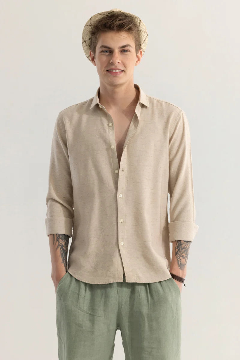 Shirtease Beige Shirt