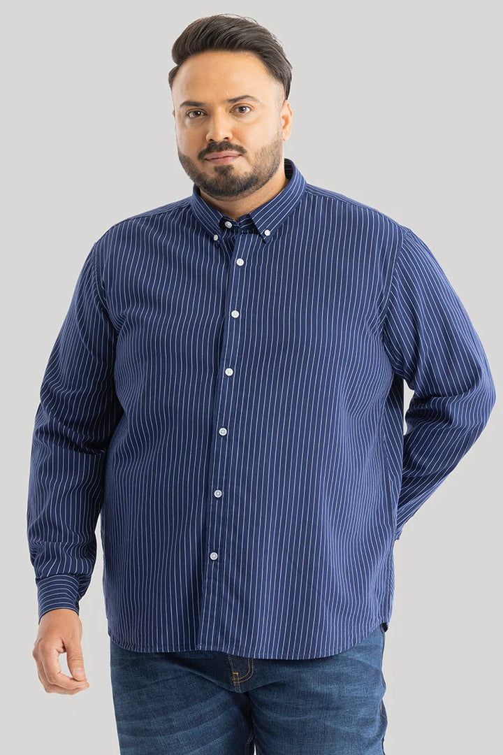 Lining Dark Blue Stripes Shirts