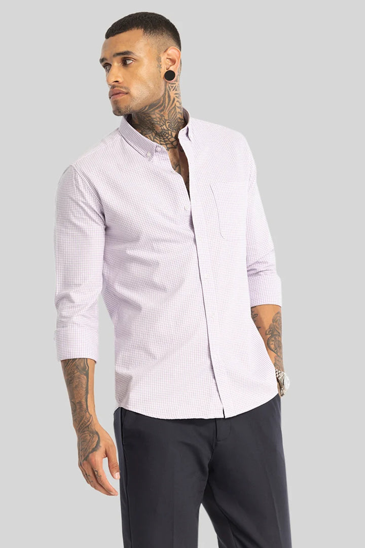 Lavender Oxford Checks shirt