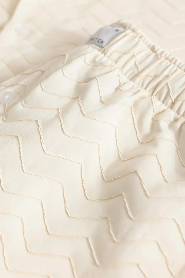 Cross Wave Cream Textured Co-Ords