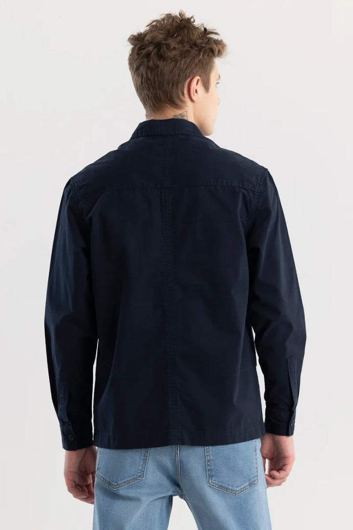 Eclectic Navy Blue Overshirt