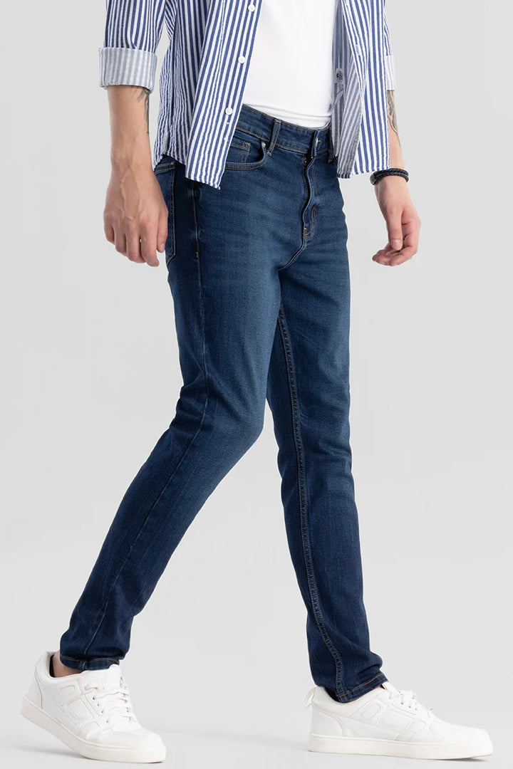 Denity Slim Fit Navy Jeans