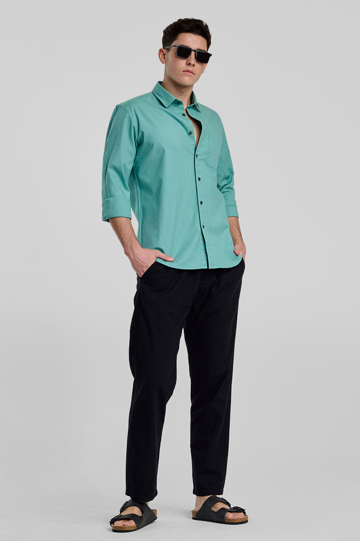 Turquoise Slim FIt Shirt