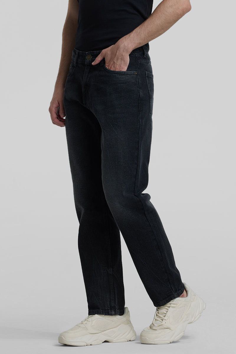 Black Relaxed Fit Jeans