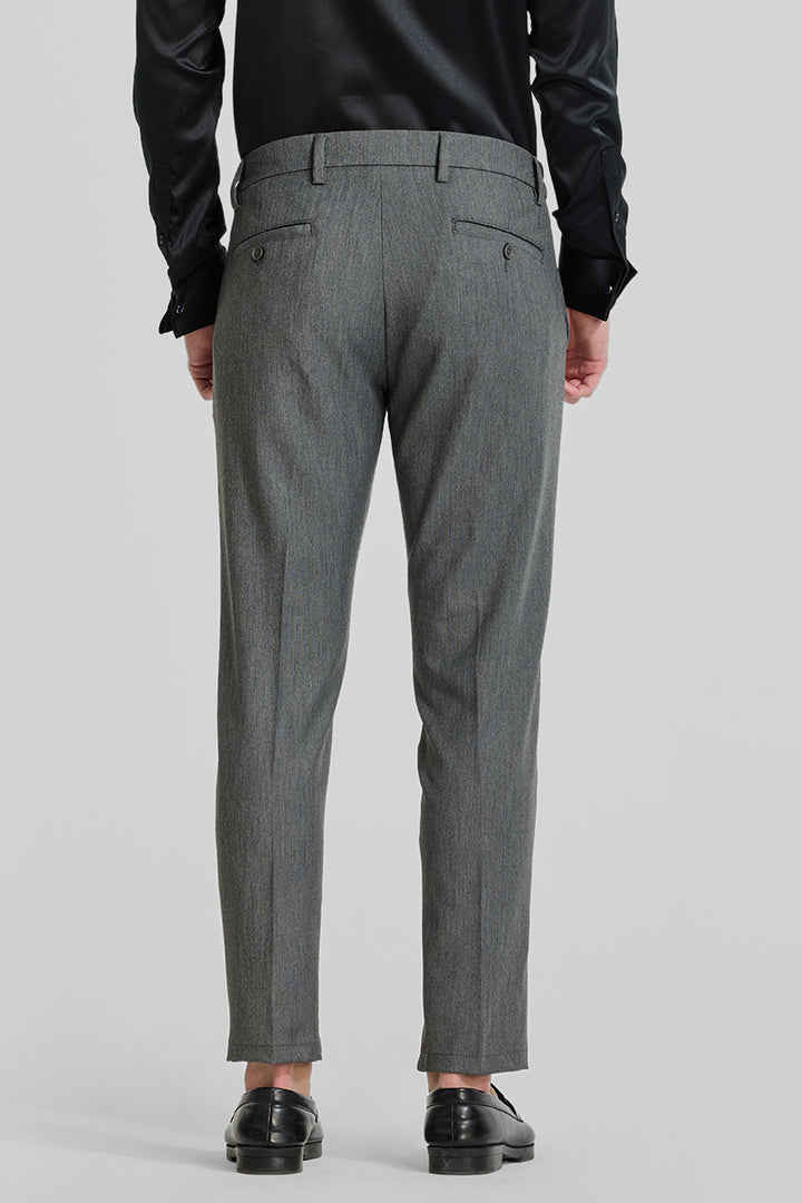 Grey Stretch Slim Fit Trousers