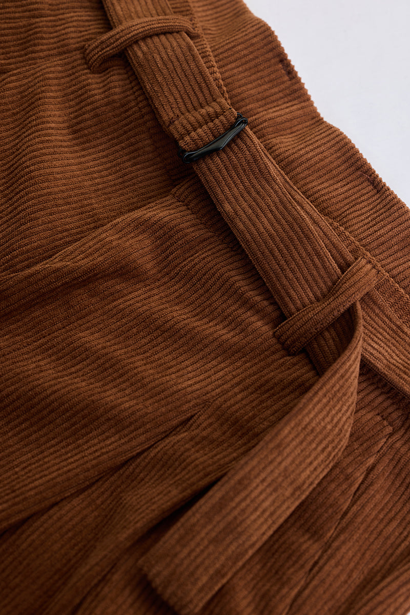 Brown Corduroy Relaxed Fit Trousers