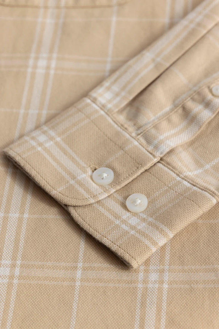 Enzo Beige Checks Shirt